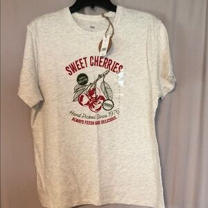 dip White Sweet Cherries Graphic Tee